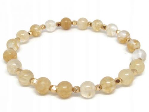  Bracciale pietra naturale k0538 QUARZO CITRINO 6 mm