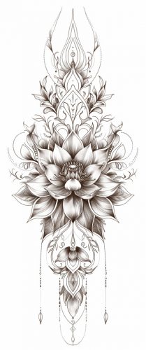  TATUAGGIO TEMPORANEO FIORE DI LOTO ROSA MANDALA DA DONNA PER DONNE BOHO DA DONNA