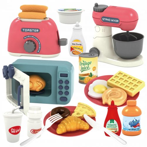  SET CUCINA PER BAMBINI MISCELATORE MICROONDE TOSTAPANE