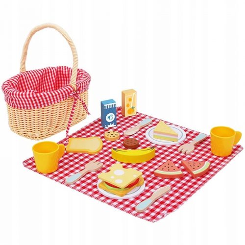  Set da picnic in legno Tooky Toy 23 pezzi