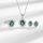  Set di accessori da donna da 3 pezzi, argento S925, zirconi 5A, verde