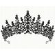  Argento nero tiara diadema corona gotica Sant'Andrea alternativa ad Halloween