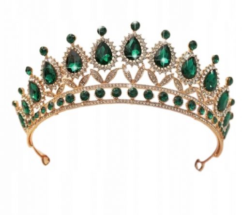  Grande corona nuziale con tiara/diadema in oro per l'addio al nubilato della sposa