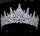  Grande tiara nuziale in argento con tiara per l'addio al nubilato della sposa