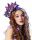  Un meraviglioso fascinator viola con una stravagante fascia a forma di farfalla da favola