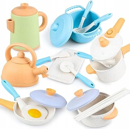  SET CUCINA PENTOLE Utensili Bollitore Padella Cucchiai ACCESSORI Per Bambini