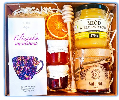  CESTO REGALO SET REGALO REGALO MIELE TÈ MARMELLATA