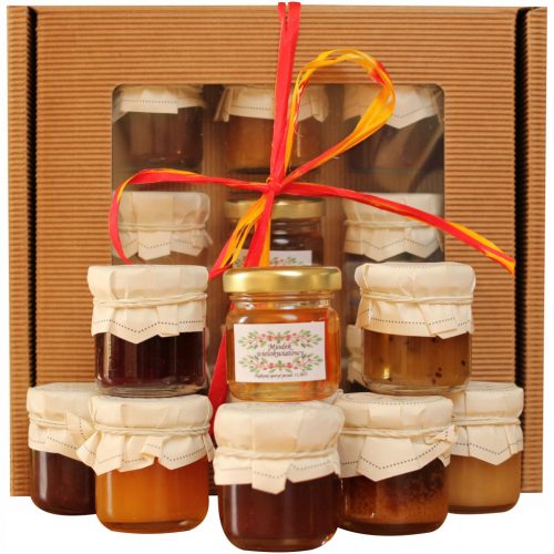  CESTINO REGALO SET DI MARMELLATA DI MIELE PER NATALE, REGALO PER IL COMPLEANNO DELLA MAMMA