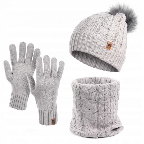  Set Heyo: cappello, scaldacollo (golf), guanti HZ0004, taglia universale, grigio