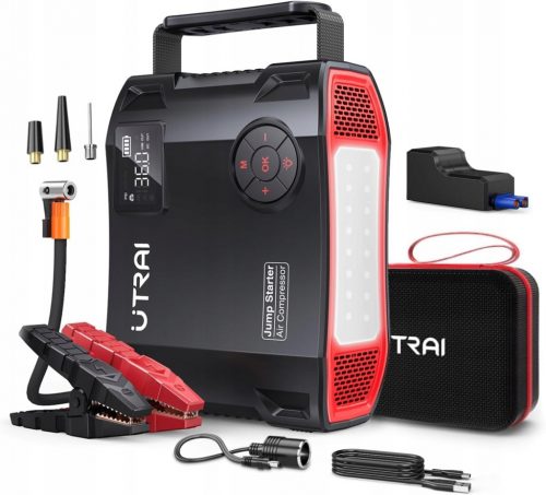  UTRAI Powerbank 5000A 150PSI Compressore 5-in-1 27000mAh QC3.0 Torcia