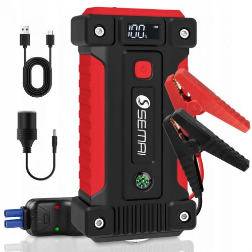  SEMAI Powerbank Starter 2000A 12000mAH 12V USB LED LCD Benzina Diesel