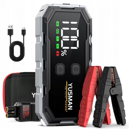  YUSMAN Avviamento Powerbank 4000A 12V 8L Benzina 6L Diesel LCD LED