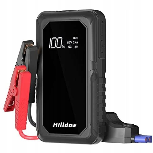  HILLDOW Powerbank 2000A 18000mAh Avviatore di emergenza per auto LED USB QC3.0