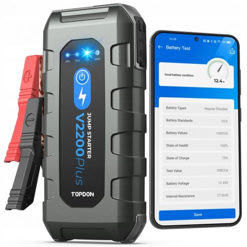  TOPDON V2200 Plus Powerbank e Tester Batteria 2200A Booster 12V