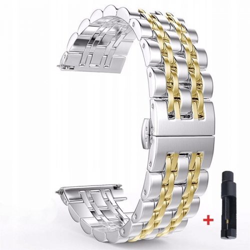  BRACCIALE HUAWEI WATCH GT 2 SAMSUNG GALAXY 3 GEAR S3 22mm ARGENTO ORO