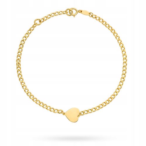  BELLISSIMO BRACCIALE A CUORE IN ORO 585 14k