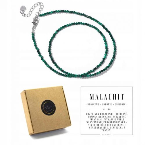  Collana da donna MALACHITE pietre naturali + scatola