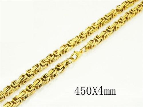  Catena da uomo in acciaio chirurgico, trama in oro reale, 45 cm, 4 mm, nuova