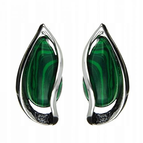  CLIP IN ARGENTO CON MALACHITE K438