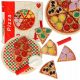  SET GIOCO IN LEGNO PER BAMBINI PIZZA CON ACCESSORI 20cm CON COLTELLO IN VELCRO