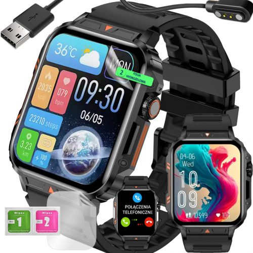  SMART WATCH DA UOMO CHIAMATA BLUETOOTH MENU PL BATTERIA POTENTE