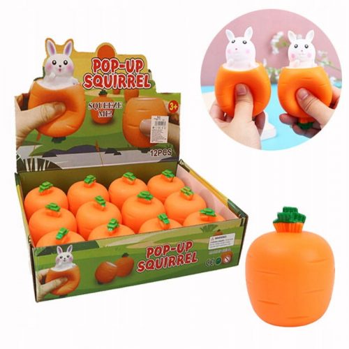  GNIOTEK SQUISHY POPPING CAROTA CONIGLIO 20 PZ PER PASQUA