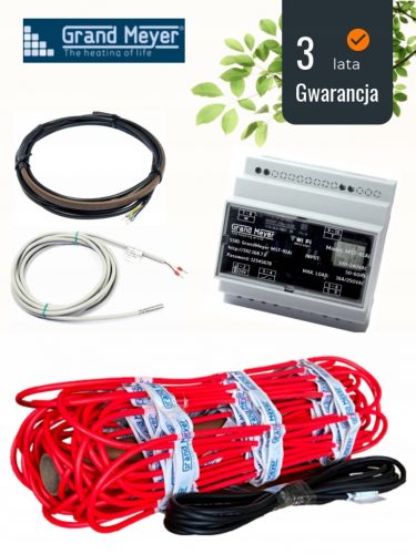  GRAND MEYER set cavo scaldante 3m2+ Regolatore di temperatura + sensori