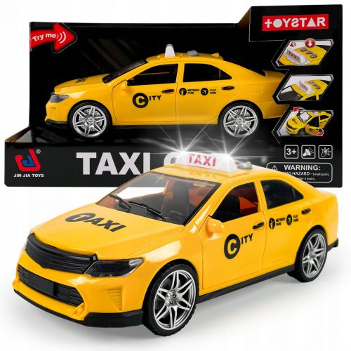  Taxi Taxi Auto di grandi dimensioni Auto con suoni ed effetti Veicolo da città 1:14