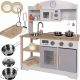  Cucina in Legno per Bambini + Accessori Fornello con Accessori Pentole Rubinetto