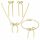  SET DI GIOIELLI PLACCATI IN ORO 3 pezzi ARCO, ACCIAIO CHIRURGICO 316 L TTM