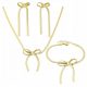  SET DI GIOIELLI PLACCATI IN ORO 3 pezzi ARCO, ACCIAIO CHIRURGICO 316 L TTM