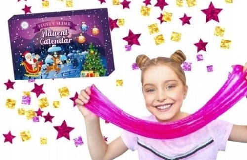  CALENDARIO DELL'AVVENTO FLUFFY SLIME PER BAMBINI GLUTASI