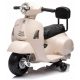  Scooter Vespa cavalcabile a batteria per bambini con schienale bianco