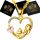  Collana con gatto cuore d'oro Regalo di Natale da donna in argento 925 placcato oro