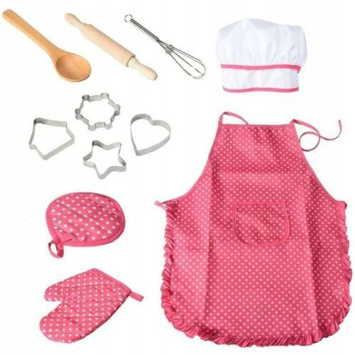  Set grembiule da cucina per bambini – 11 pezzi, costume da cucina