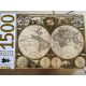  Mindbaglers Mappa del mondo vintage 1500 puzzle in oro