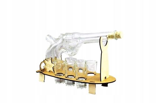  CARAFFA REVOLVER SCERIFFO BICCHIERI BAR REGALO