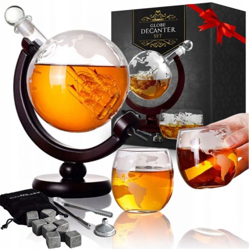  Decanter per whisky Globe + bicchieri