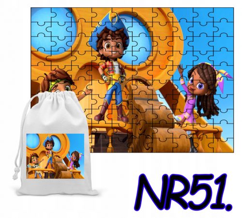  PUZZLE 70 PEZZI. PUZZLE REGALO PIRATA SANTIAGO + BORSA CON STAMPA