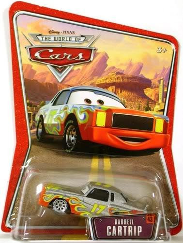  CARS 2 COMMENTATORE DARRELL CARTRIP 1:55 MATTEL