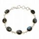  Bracciale in argento con labradorite naturale 925 n