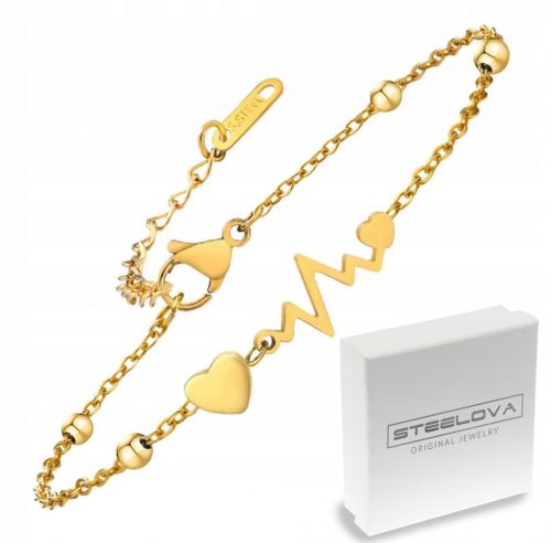  Bracciale in oro 18k con Linea della Vita, Polso del Cuore