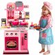  Cucina per bambini GRANDE accessori per forno ad acqua corrente rosa