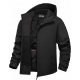  CALDA GIACCA SOFTSHELL DA UOMO PELLICCIA 5000 CAPPUCCIO INVERNALE NERO XXXL 3XL