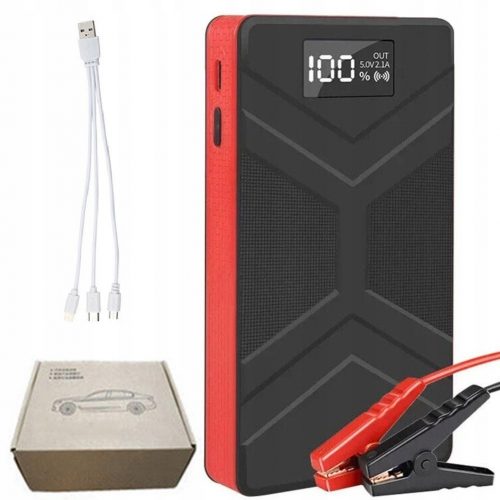  POWER BANK LCD JUMP STARTER START BOOSTER TORCIA 10000mAh MORSETTI