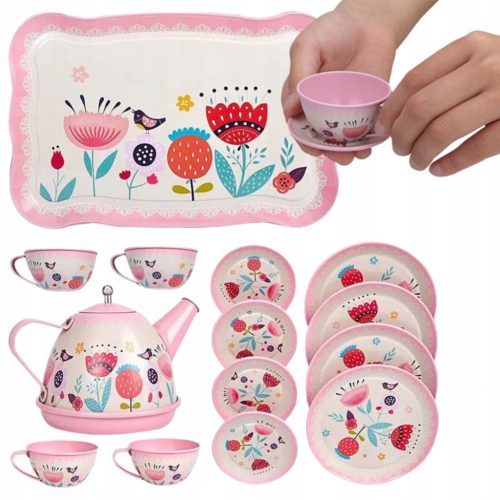  SET DA TÈ FIORI VASSOIO PIATTI TAZZE SET CUCINA