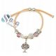  Bracciale Charms in sughero vegano con regolazione