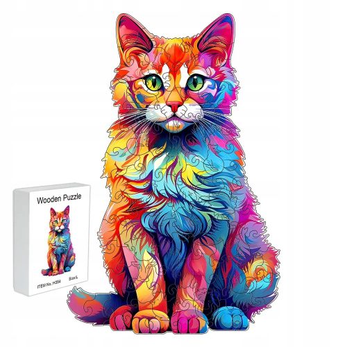  Puzzle 3D in Legno Puzzle per bambini e adulti - Gatto A4