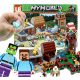  Minecraft BLOCCHI GRANDE BASE VILLAGGIO FATTORIA 7 FIGURE fino a 776 pezzi + LED