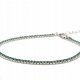  Bracciale in argento con zircone verde, argento 925, delicata PELLICOLA DI ZIRCONIA